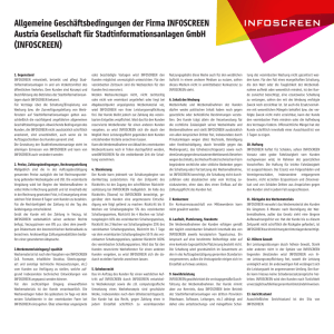 Allgemeine Gesch&auml;ftsbedingungen der Firma INFOSCREEN Austria