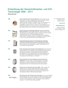 Schrittmacher und ICD Entwicklung 1958 - 2011