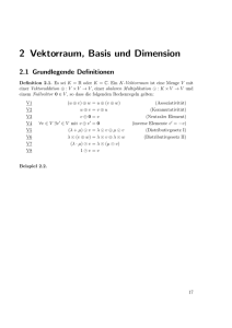 2 Vektorraum, Basis und Dimension