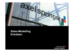 Sales-Modelling Sales Modelling Eckdaten