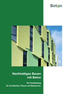 Nachhaltiges Bauen mit Beton