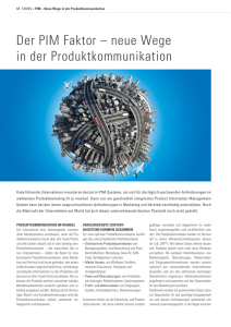 Magazin: Der PIM Faktor – neue Wege in der Produktkommunikation