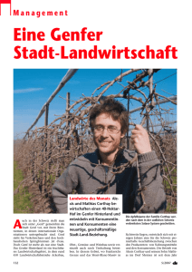 Eine Genfer Stadt-Landwirtschaft