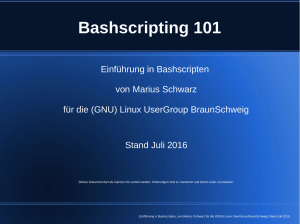 Bashscripting 101 - BS-LUG