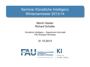 Seminar Künstliche Intelligenz Wintersemester 2013/14