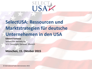 Öffnet PDF "SelectUSA: Ressourcen und Marktstrategien für