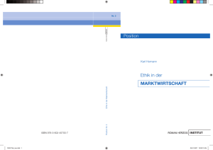 Ethik in der MARKTWIRTSCHAFT