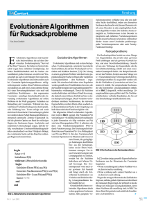 Evolutionäre Algorithmen für Rucksackprobleme