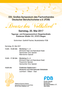 Deutsches Volkslied “ “ - Fachverband Deutscher Berufschorleiter