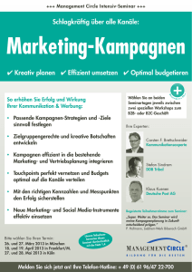 Seminar: Marketing-Kampagnen - klauskuenen.de | Innovation