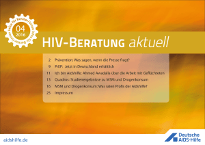 Was sagen, wenn die Presse fragt? - HIV