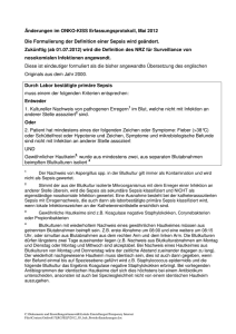 Änderungen im ONKO-KISS Protokoll (Stand 06/2012)
