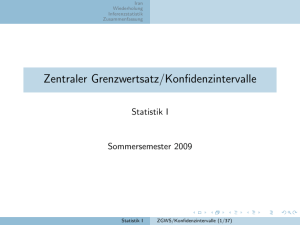 Inferenzstatistik I