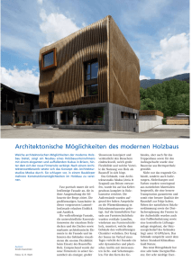 Architektonische Möglichkeiten des modernen Holzbaus