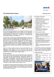 Factsheet Erste Campus - architekturwettbewerb