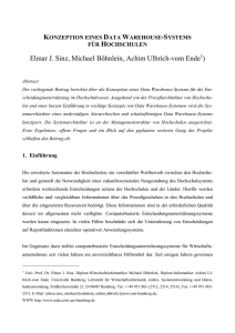 Konzeption eines Data Warehouse-Systems für Hochschulen