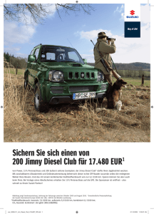 Sichern Sie sich einen von 200 Jimny Diesel Club für 17.480 EUR1