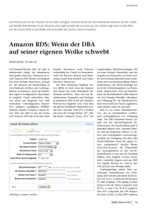 Amazon RDS: Wenn der DBA auf seiner eigenen Wolke schwebt