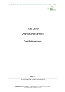 Kurz-Check Marktchancen 50plus