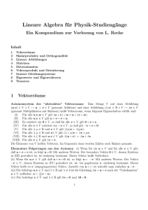 Lineare Algebra für Physik