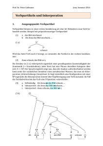 Verbpartikeln und Inkorporation