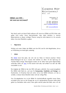 GEMA und GVL - Rechtsanwalt Clemens Hof
