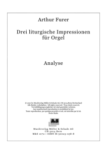 Arthur Furer Drei liturgische Impressionen für Orgel Analyse