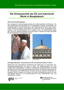 Die Schwerpunkte der EZ und islamische Werte in Bangladesch