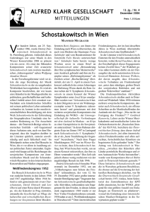 Schostakowitsch in Wien - Alfred Klahr Gesellschaft