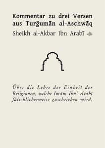 Kommentar zu drei Versen aus Turğumān al-Aschwāq