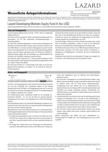 KIID report - Lazard Asset Management