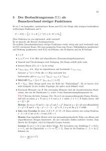 5 Der Beobachtungsraum C(Z) als Banachverband stetiger Funktionen