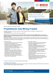 Projektleiter/in Data Mining Projekte - Bosch