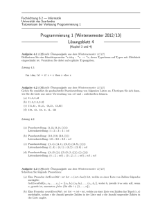 Lösung 4 - Universität des Saarlandes