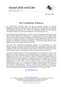 Die Frankfurter Kantorei - kulturpass.net Frankfurt