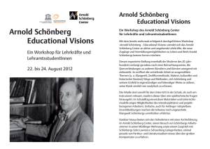 Arnold Schönberg Educational Visions