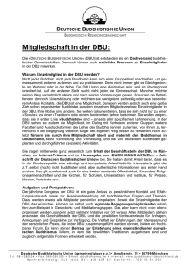 Infoblatt zur - Deutsche Buddhistische Union