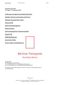 Pressemappe Musikfest Berlin 2017