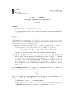 CERA - Klausur Quantitative Methoden des ERM