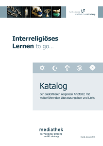 Interreligiöses Lernen to go Katalog der ausleih