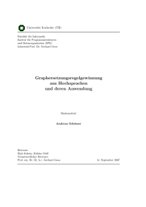 Graphersetzungsregelgewinnung aus Hochsprachen und deren