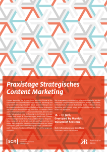 Praxistage Strategisches Content Marketing