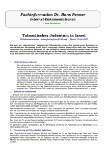Talmudisches Judentum in Israel