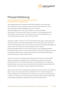 Pressemitteilung - Dr.WA Günther Media Rent AG