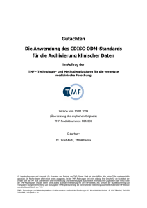 Gutachten Die Anwendung des CDISC-ODM-Standards