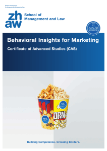 Behavioral Insights for Marketing - Weiterbildung