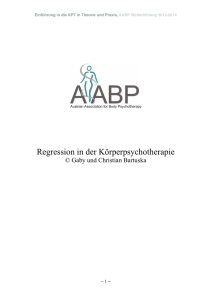 Regression in der Körperpsychotherapie