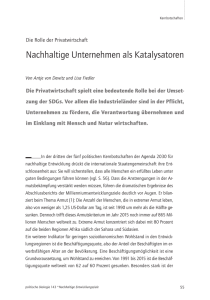 Nachhaltige Unternehmen als Katalysatoren