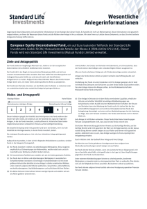 Wesentliche Anlegerinformationen