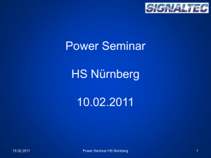 Strommessung mit Sensoren - H. Bezold/Signaltec GmbH